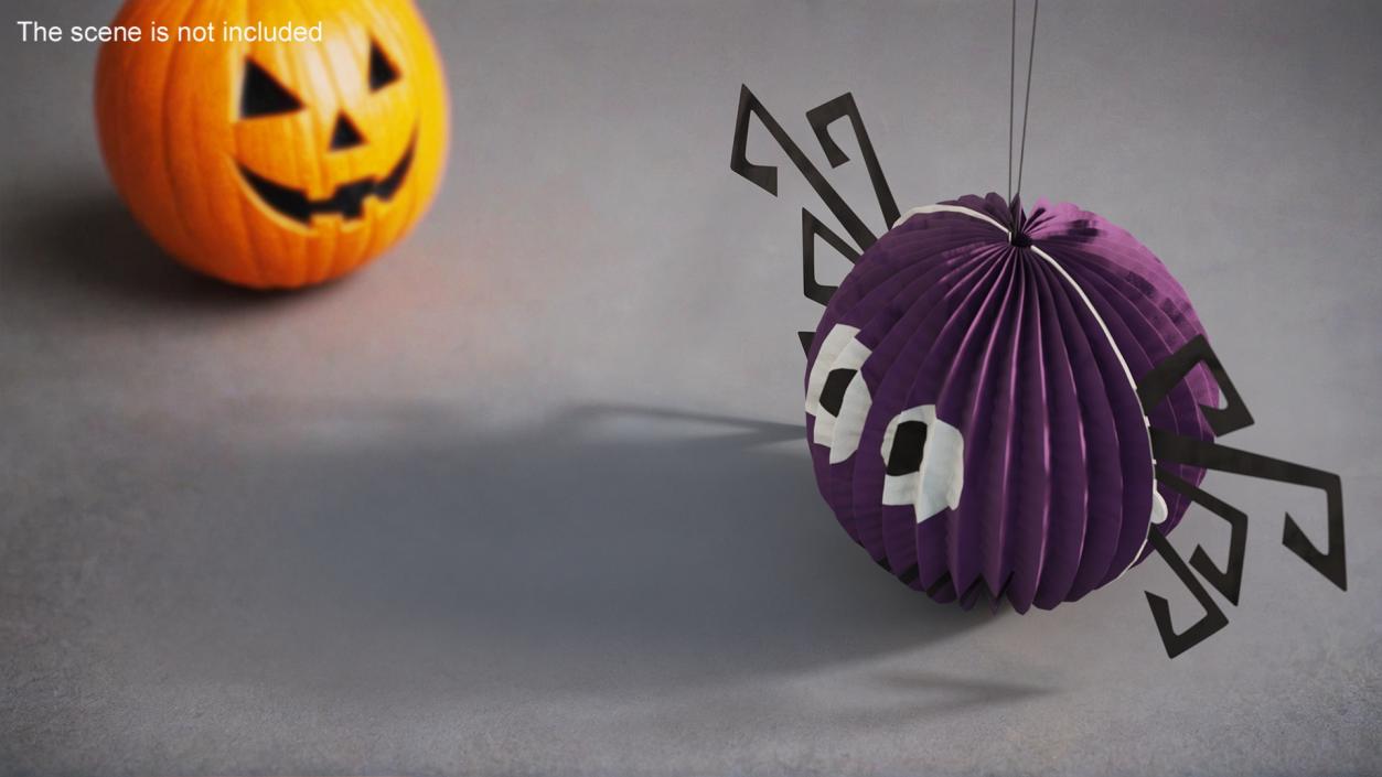 Halloween Spider Paper Decorations 3D model