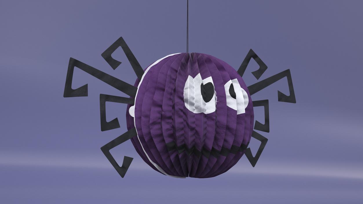 Halloween Spider Paper Decorations 3D model