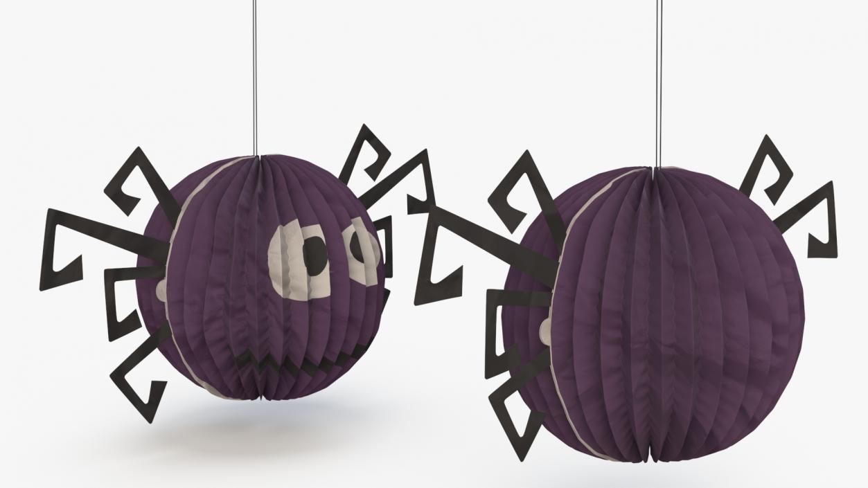 Halloween Spider Paper Decorations 3D model