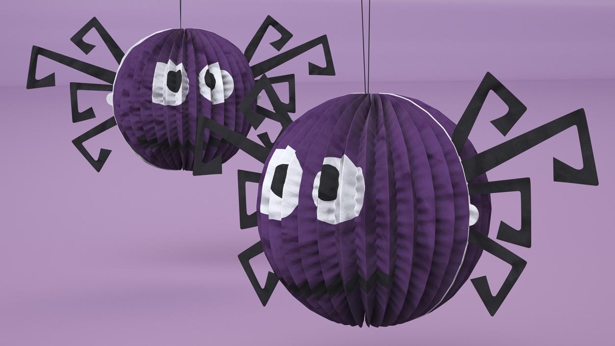 Halloween Spider Paper Decorations 3D model