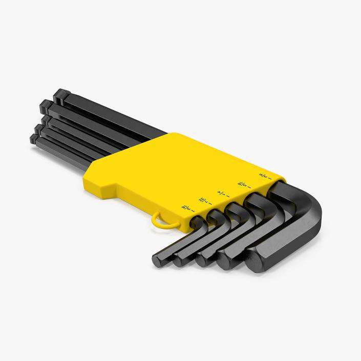 3D model 5 Piece Long Arm Ball Hex Key Wrench Set