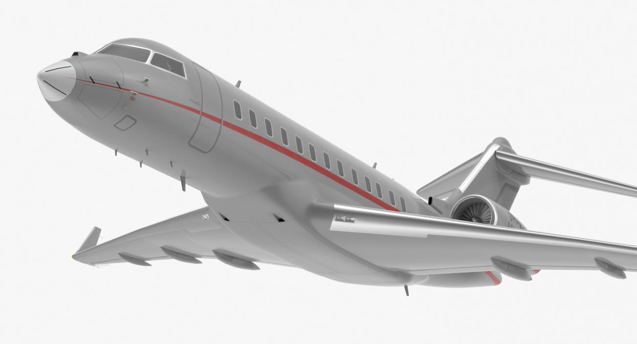 3D Business Jet Global 6000 Rigged