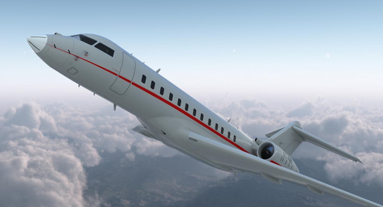 3D Business Jet Global 6000 Rigged