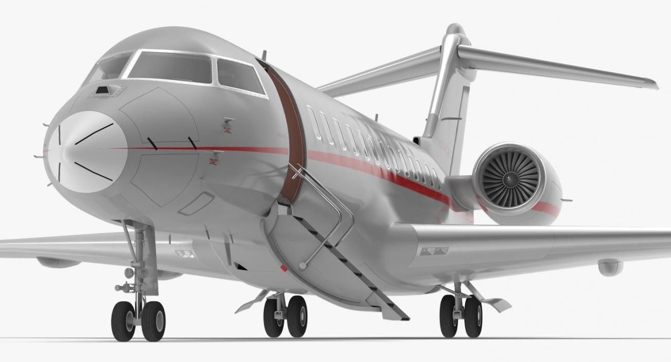 3D Business Jet Global 6000 Rigged