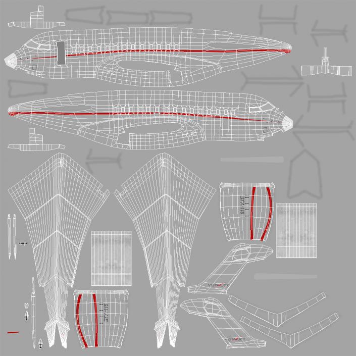 3D Business Jet Global 6000 Rigged