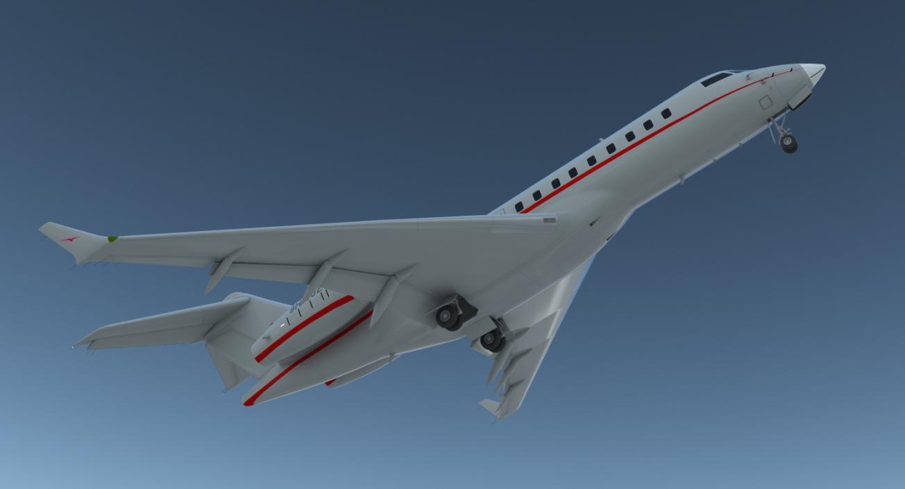 3D Business Jet Global 6000 Rigged