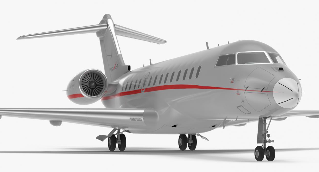 3D Business Jet Global 6000 Rigged