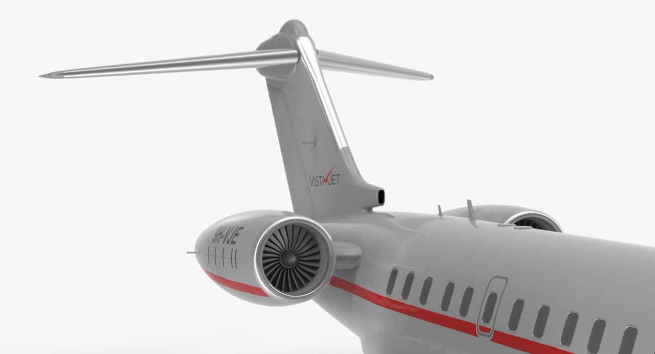 3D Business Jet Global 6000 Rigged