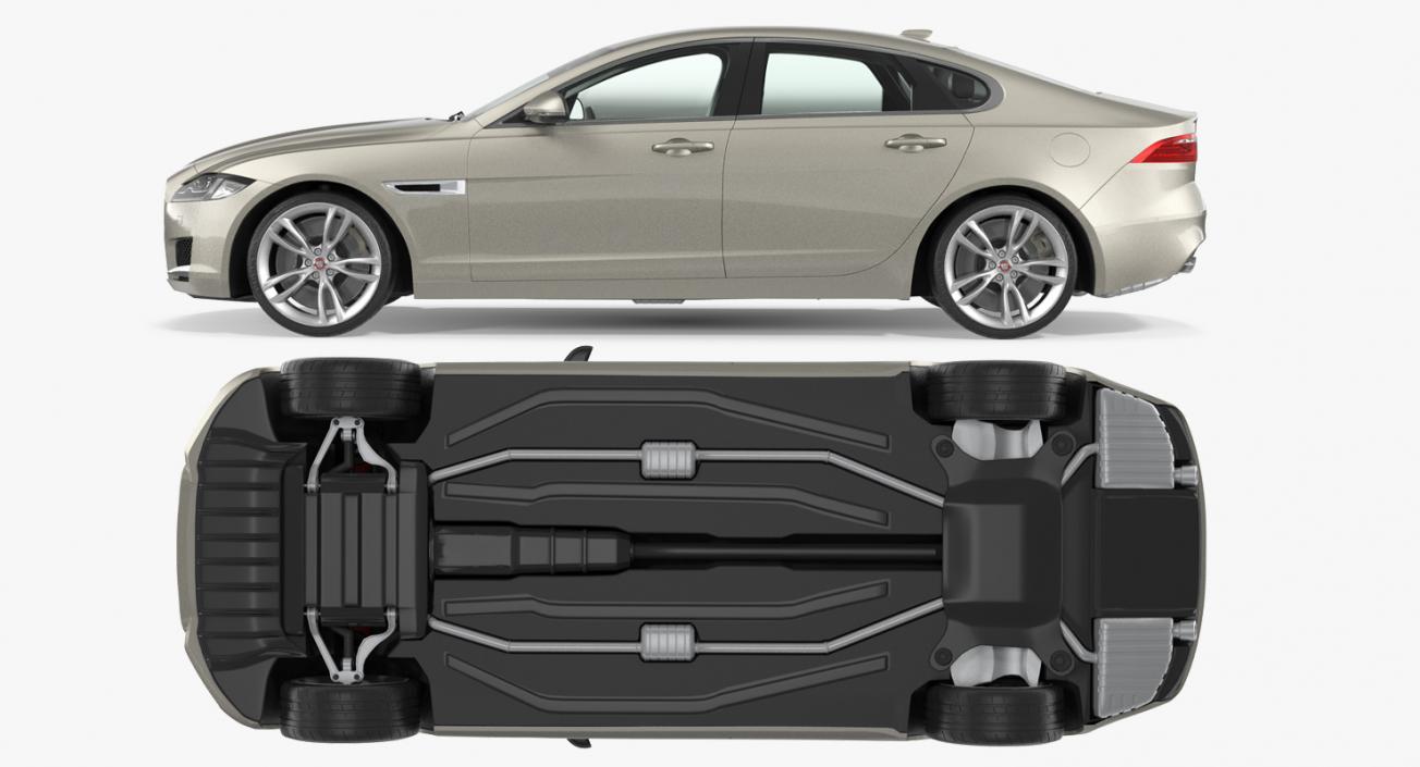 3D model Jaguar XF Simple Interior