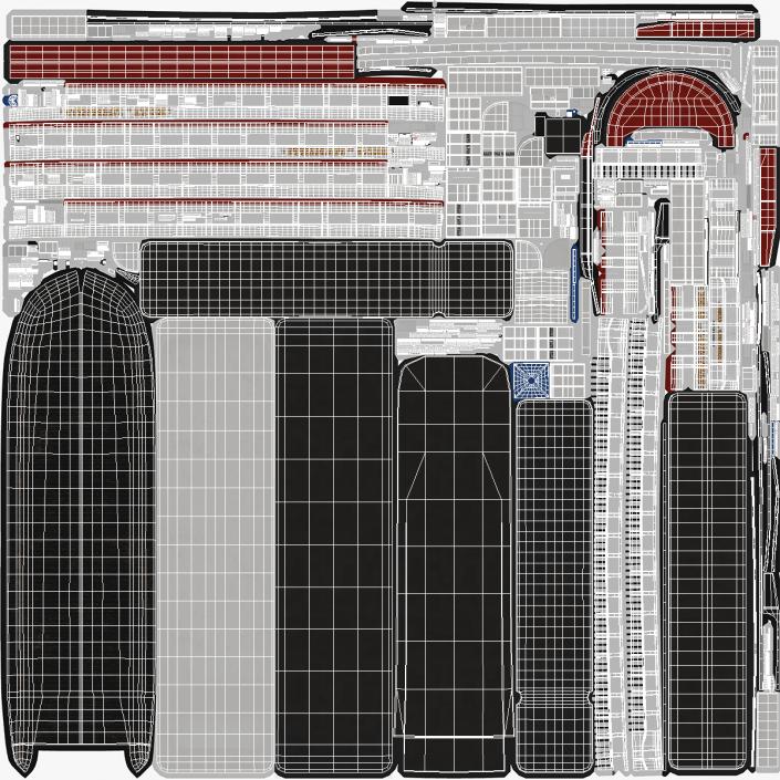 Wheeled Steamboat Belle of Louisville Rigged 3D model