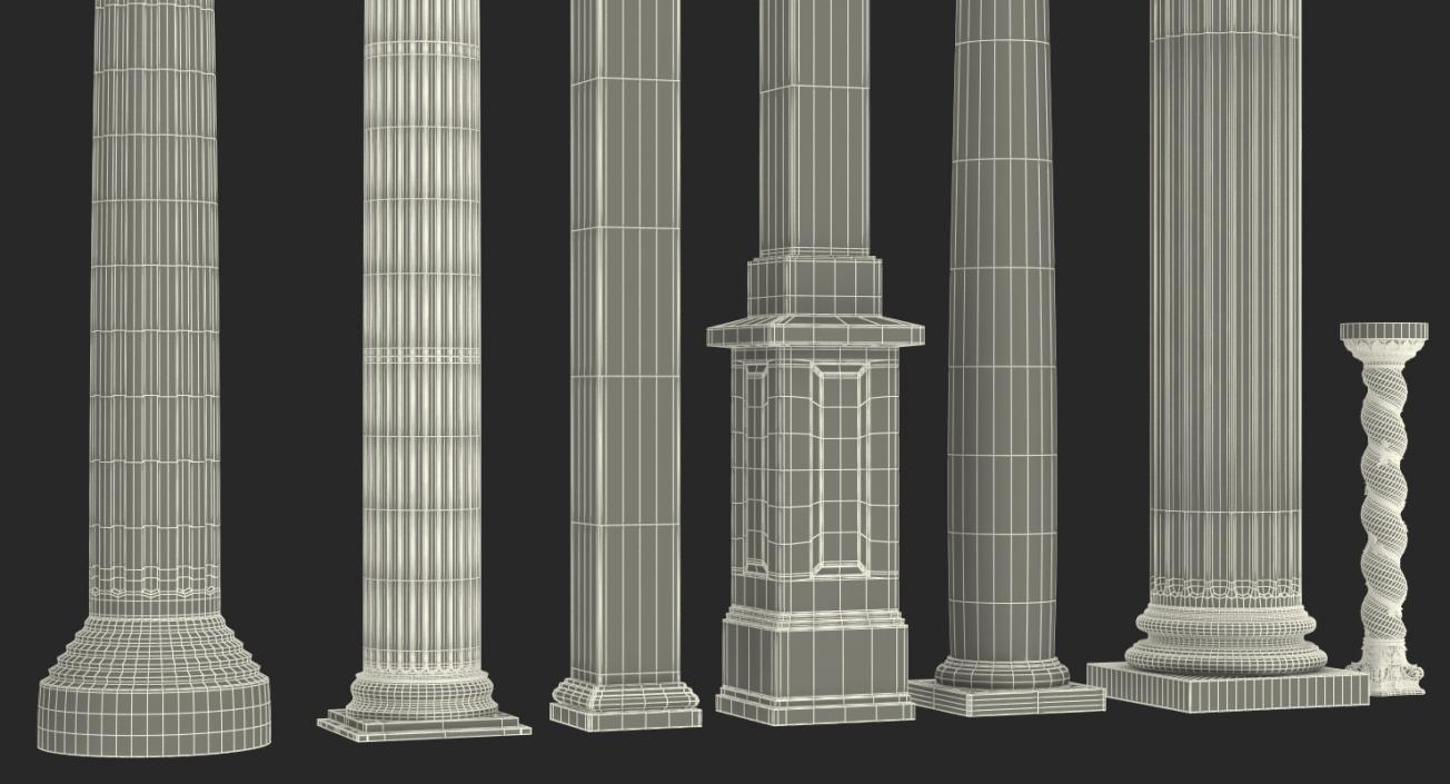 3D Columns and Pilasters Big Collection