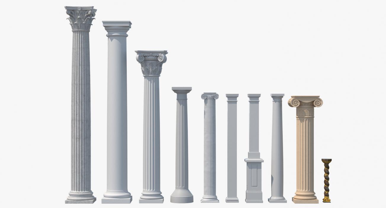 3D Columns and Pilasters Big Collection