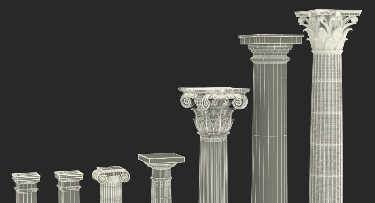 3D Columns and Pilasters Big Collection