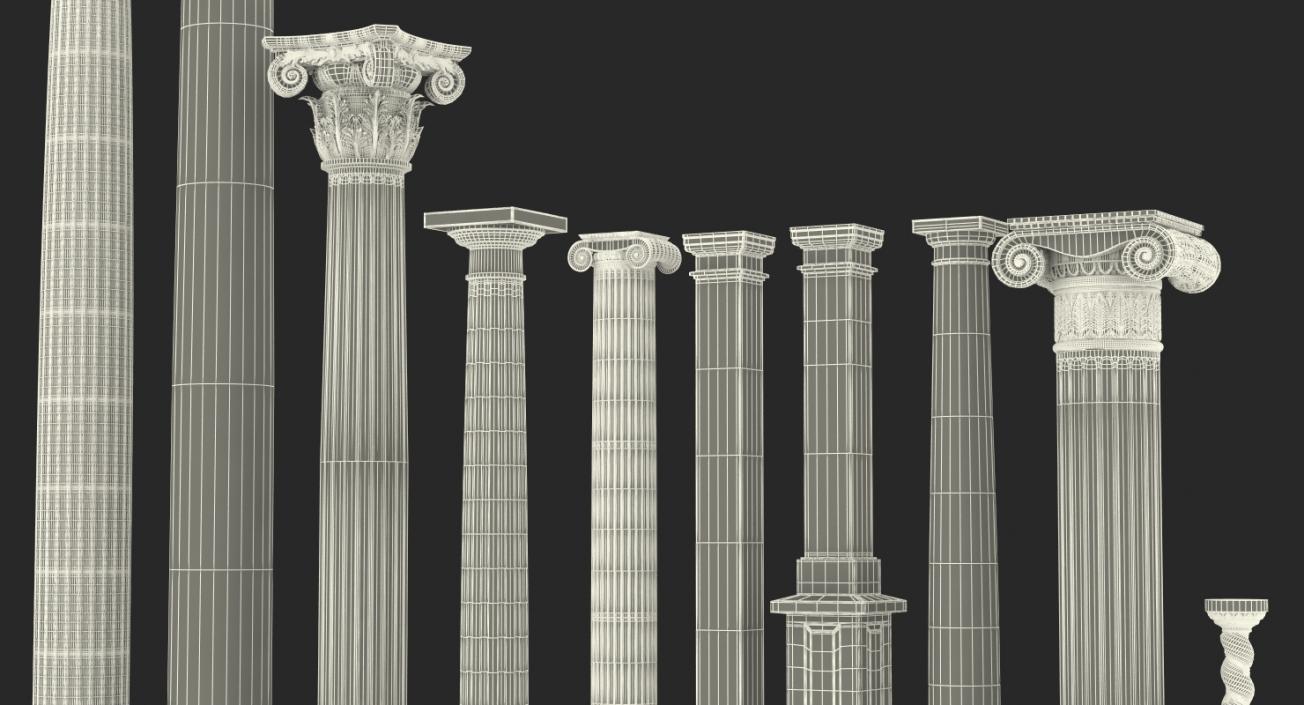 3D Columns and Pilasters Big Collection