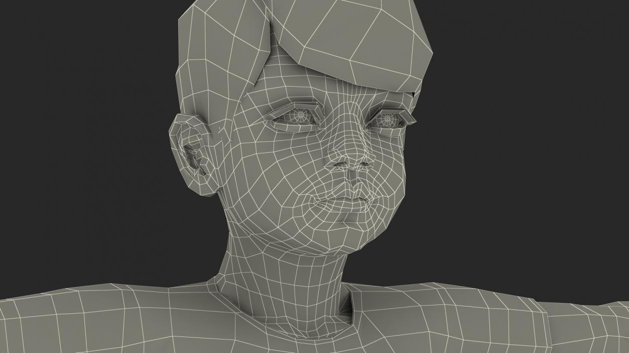 3D Asian Child Boy Home Style Rigged model