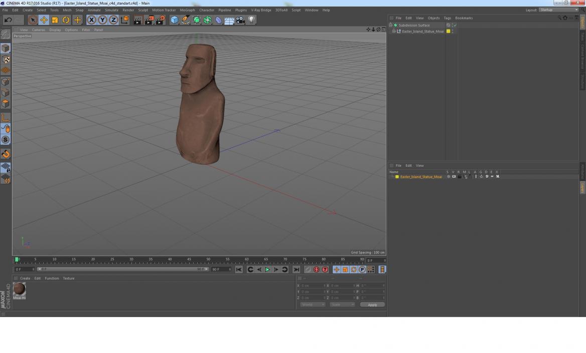 3D model Easter Island Statue Moai