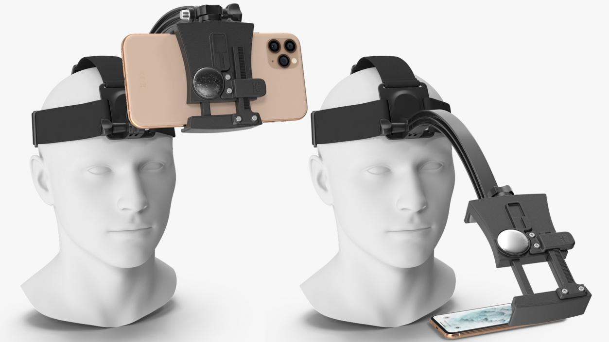 Mannequin Head with Smartphone Holder 3D