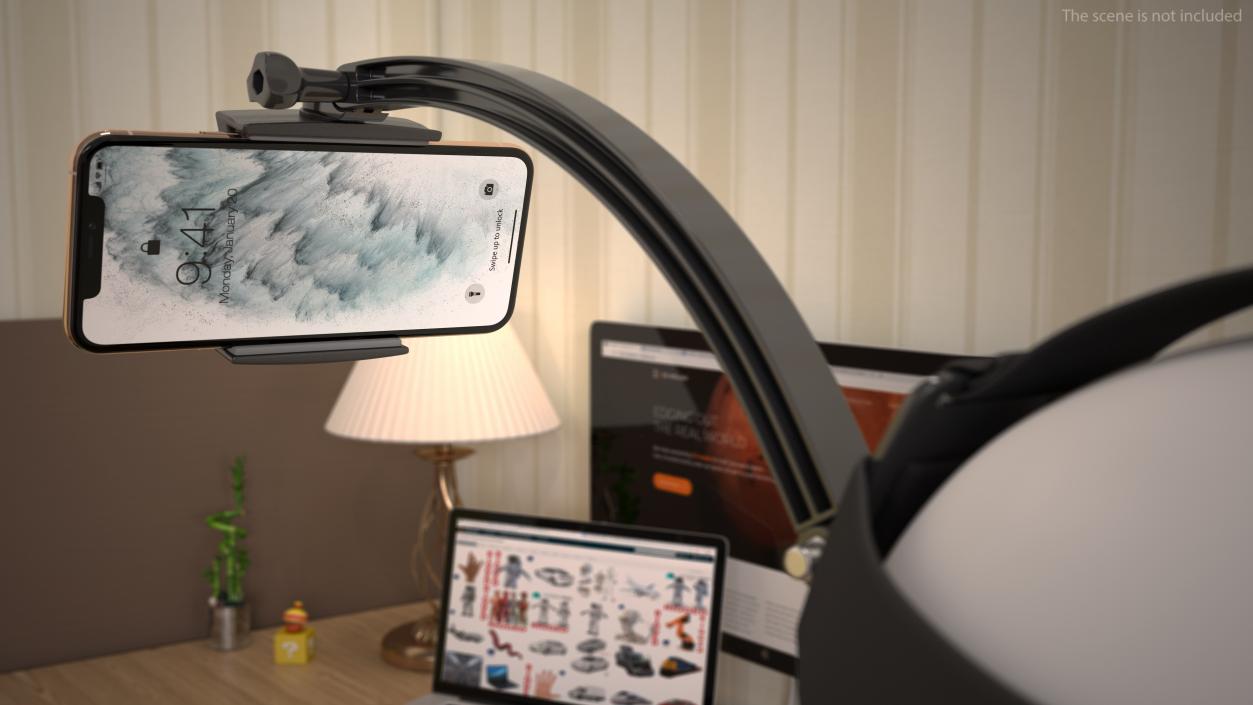 Mannequin Head with Smartphone Holder 3D