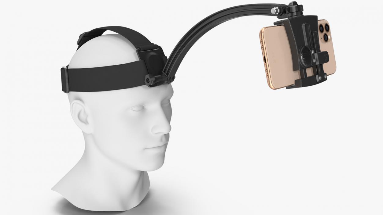 Mannequin Head with Smartphone Holder 3D