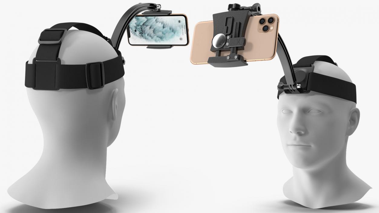 Mannequin Head with Smartphone Holder 3D