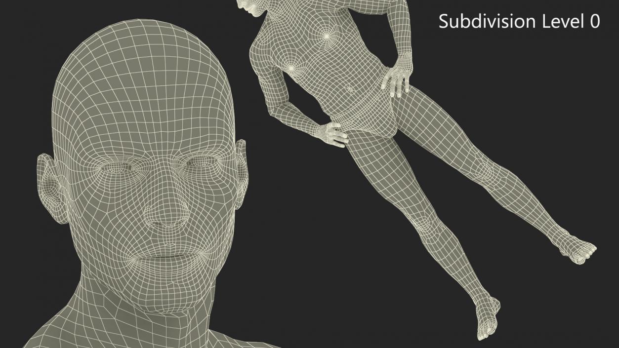 3D Athletic Man Figure Posing