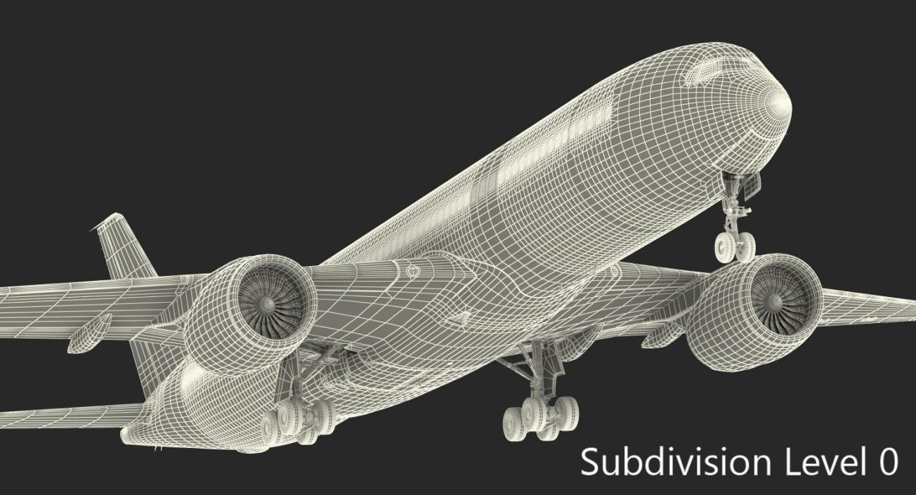 Airbus A350-900 Emirates Air Line Rigged 3D Model 3D model