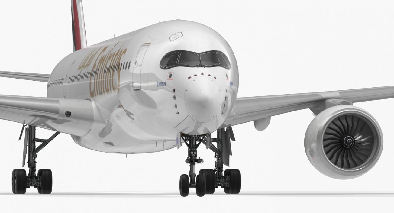 Airbus A350-900 Emirates Air Line Rigged 3D Model 3D model