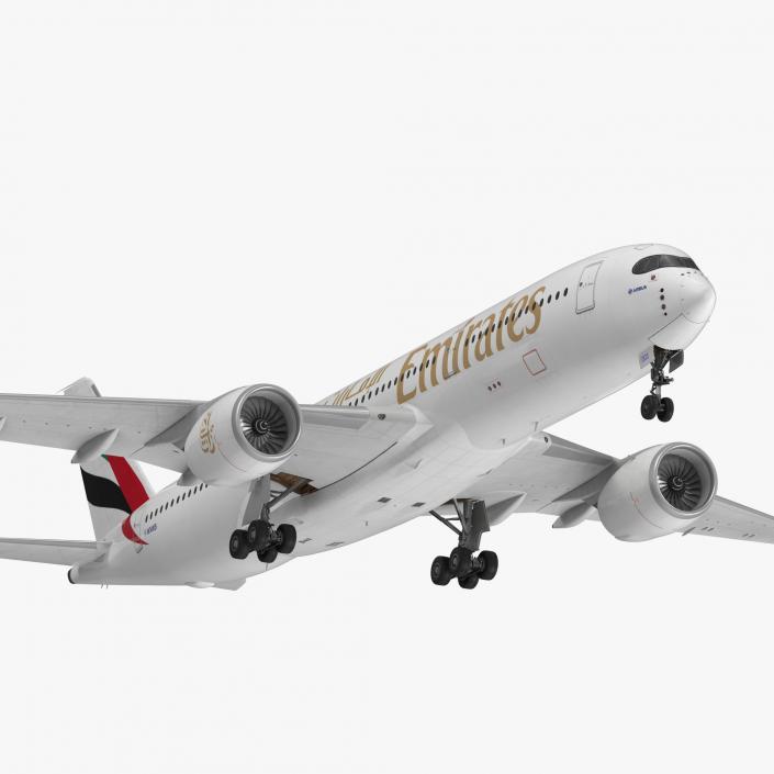 Airbus A350-900 Emirates Air Line Rigged 3D Model 3D model