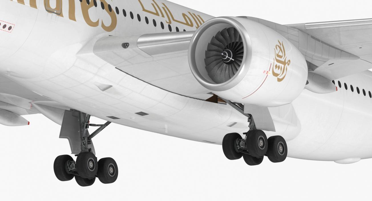 Airbus A350-900 Emirates Air Line Rigged 3D Model 3D model