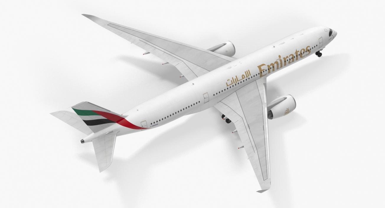 Airbus A350-900 Emirates Air Line Rigged 3D Model 3D model