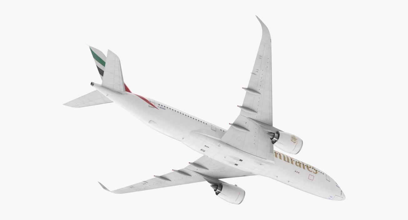 Airbus A350-900 Emirates Air Line Rigged 3D Model 3D model