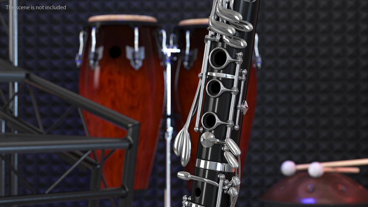 3D model Clarinet With Silver Keys