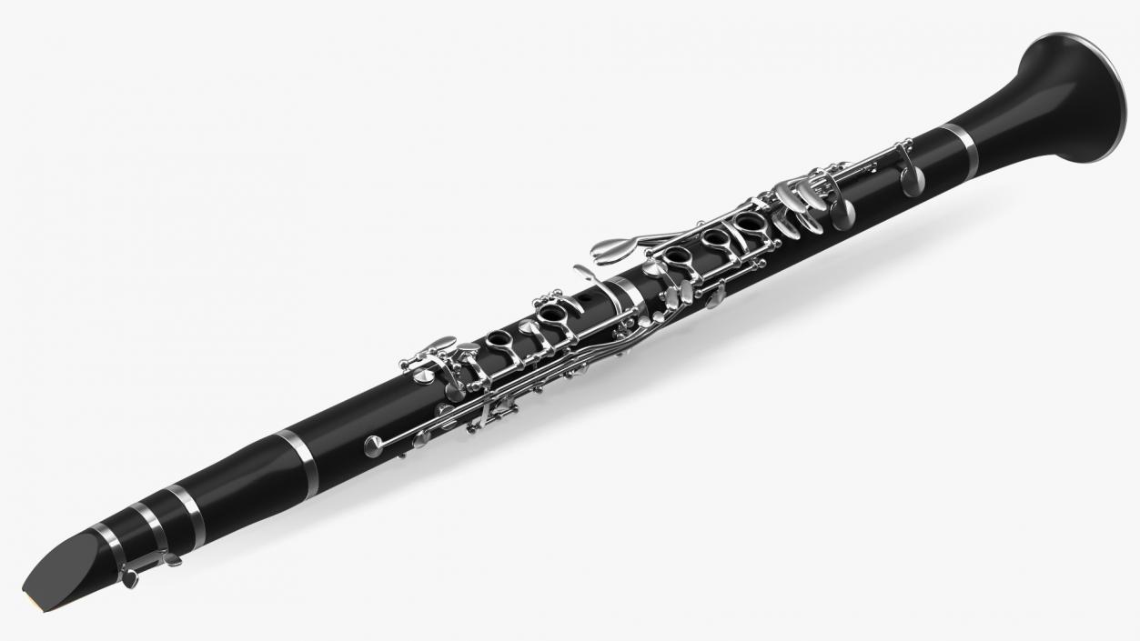 3D model Clarinet With Silver Keys