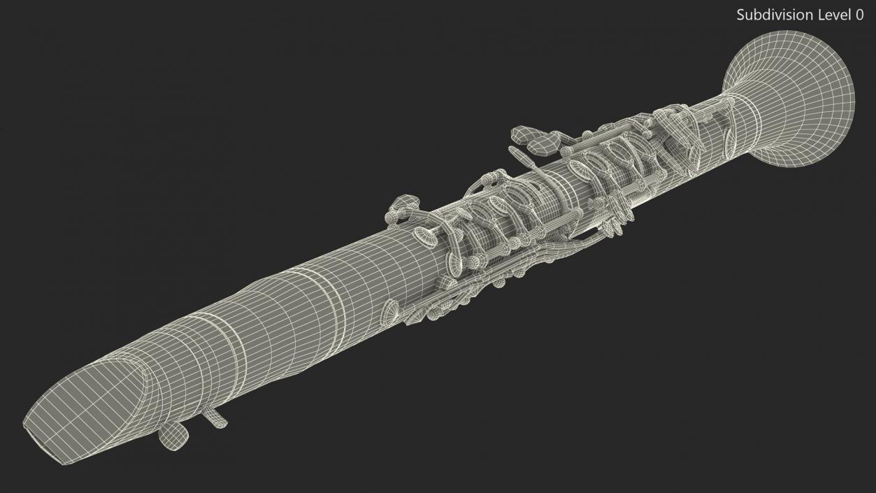 3D model Clarinet With Silver Keys