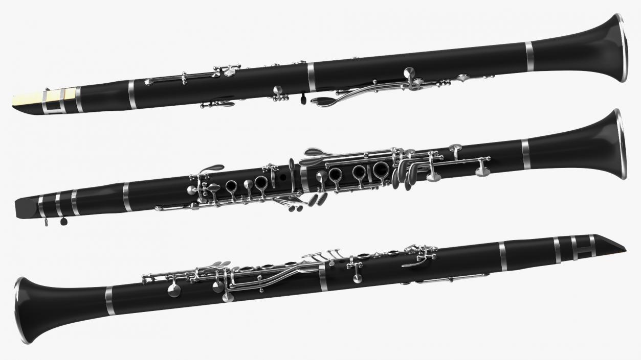 3D model Clarinet With Silver Keys