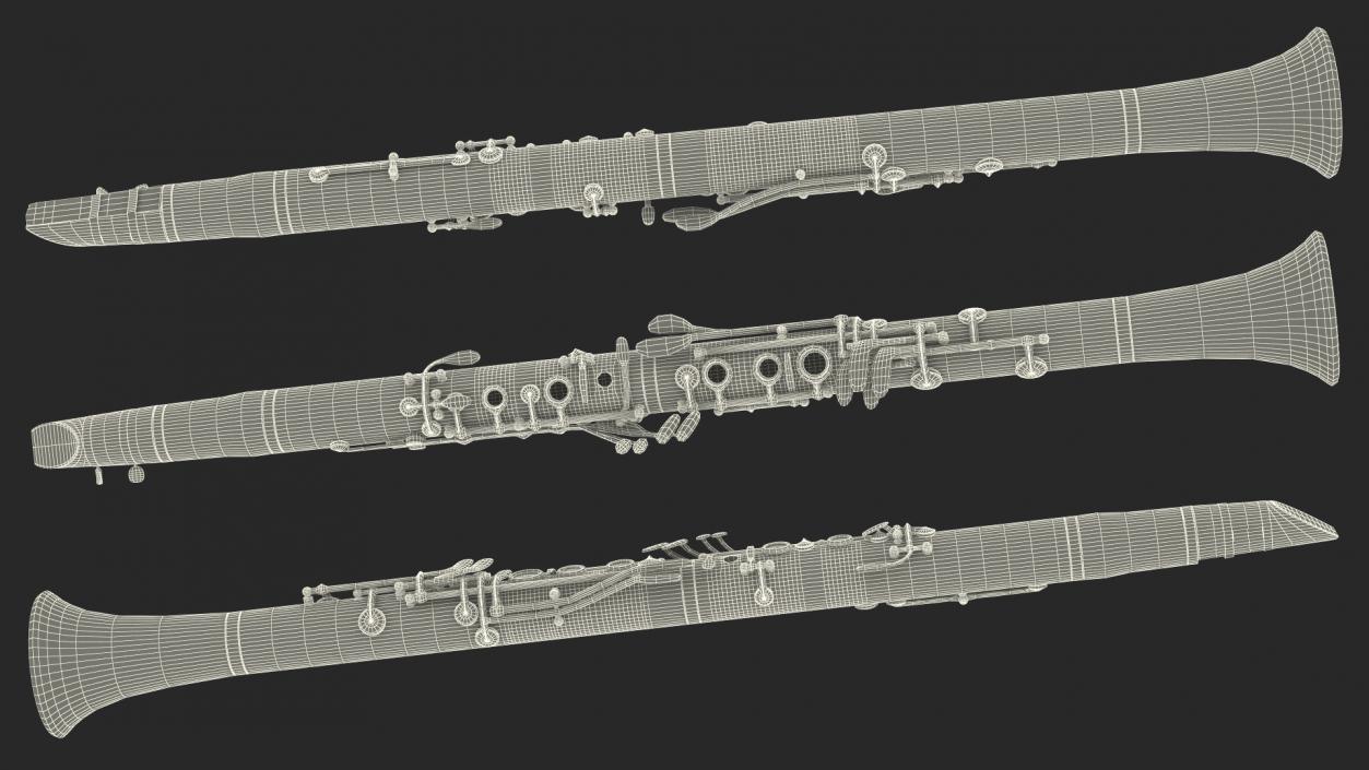 3D model Clarinet With Silver Keys