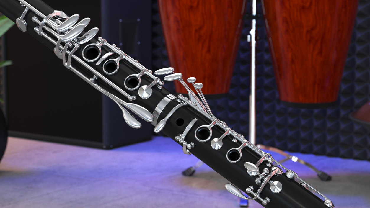 3D model Clarinet With Silver Keys