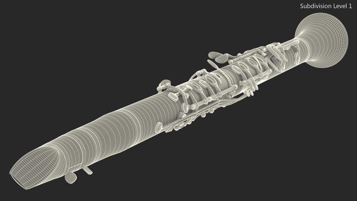 3D model Clarinet With Silver Keys