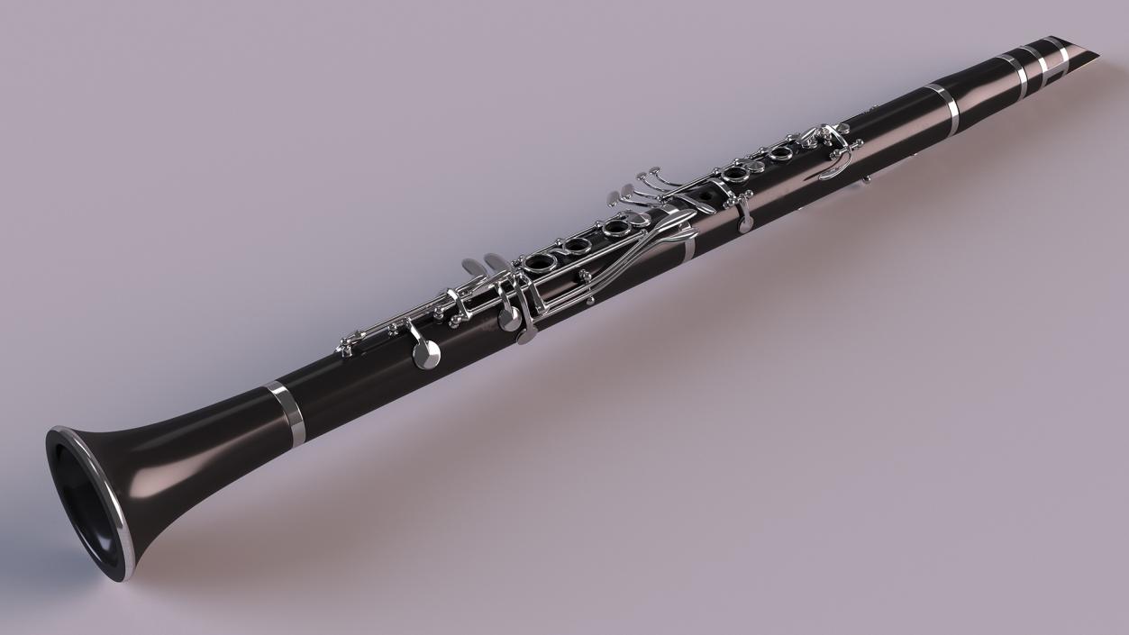 3D model Clarinet With Silver Keys