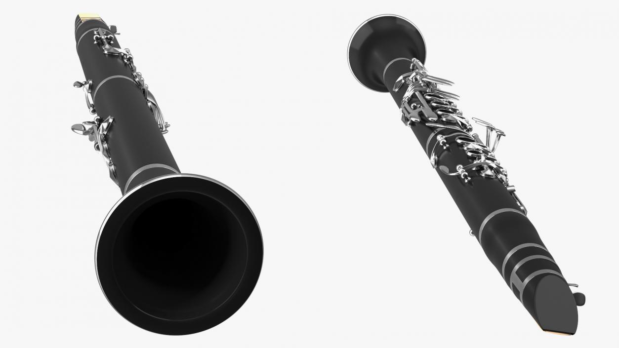 3D model Clarinet With Silver Keys