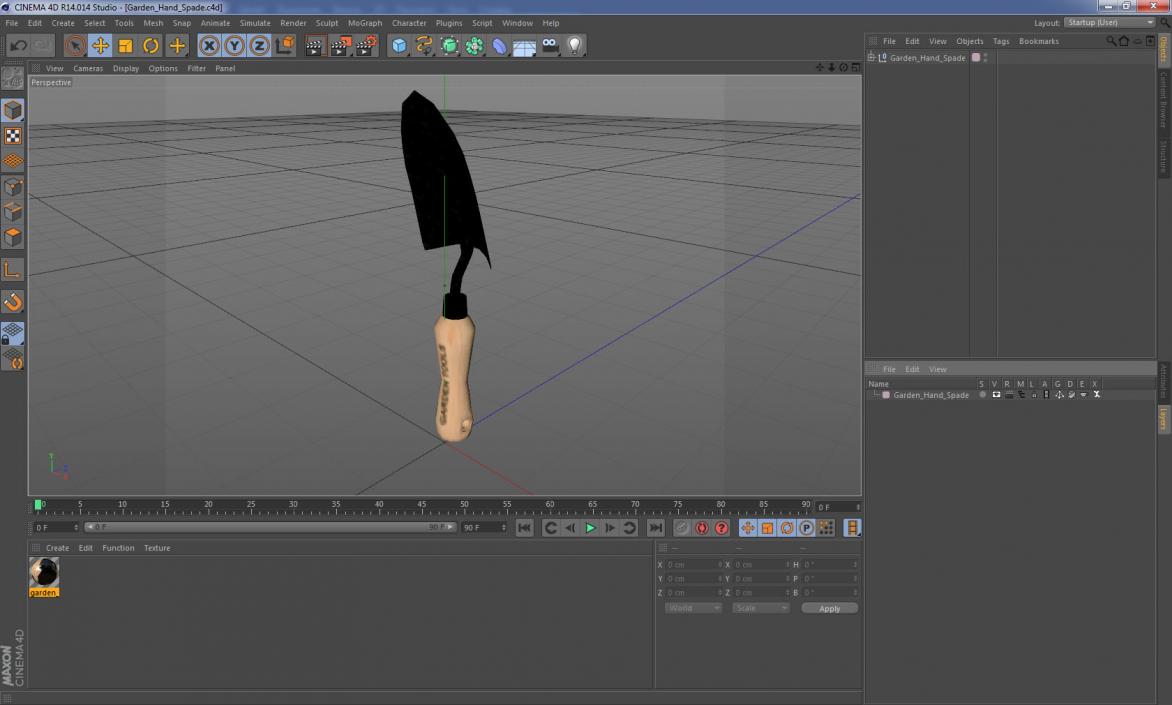 Garden Hand Spade 3D