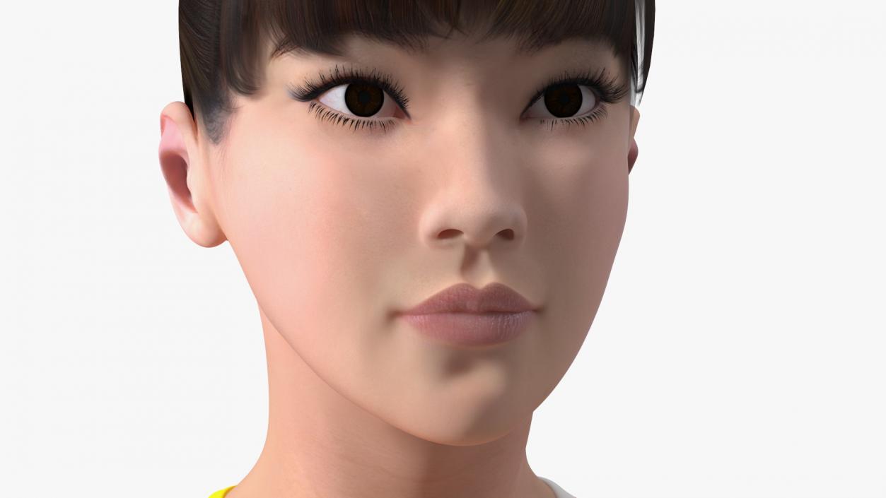 3D Rigged Chinese Woman Collection 2 model