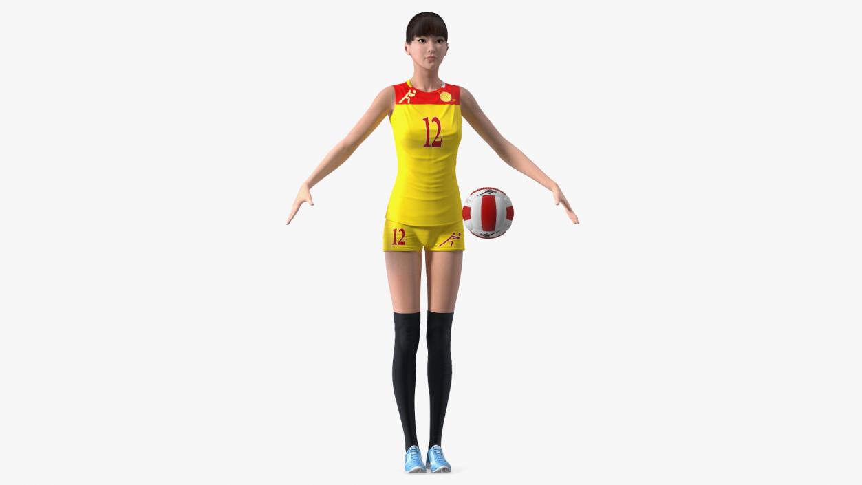 3D Rigged Chinese Woman Collection 2 model