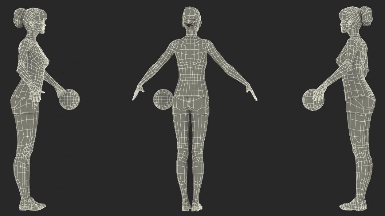 3D Rigged Chinese Woman Collection 2 model