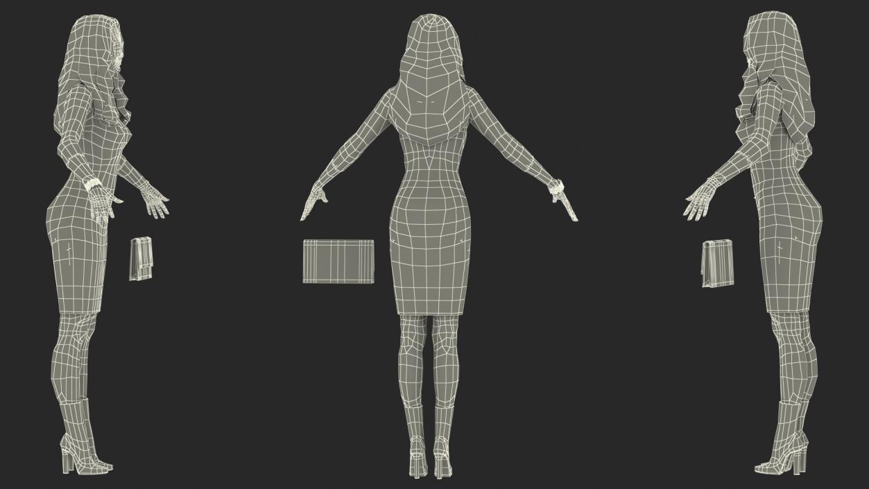 3D Rigged Chinese Woman Collection 2 model