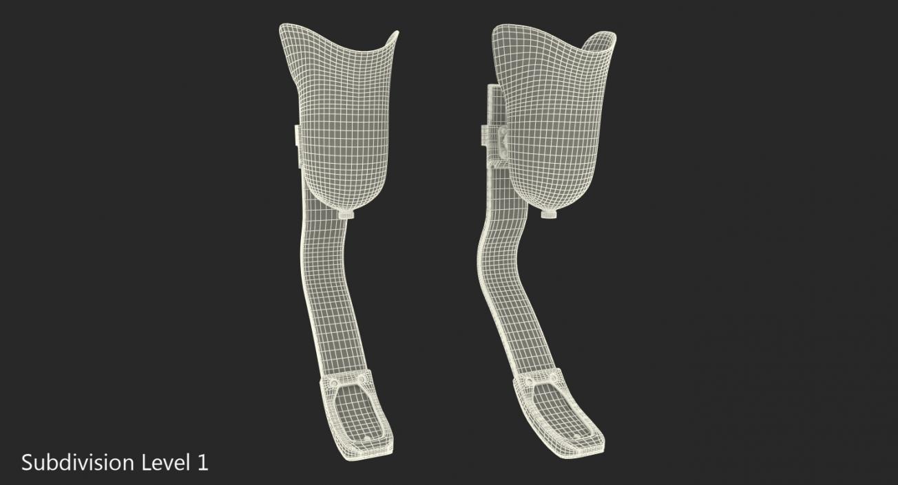 Below Knee Leg Sport Prosthetics 3D