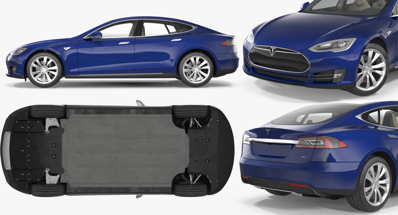 Tesla Model S 75D 2015 3D