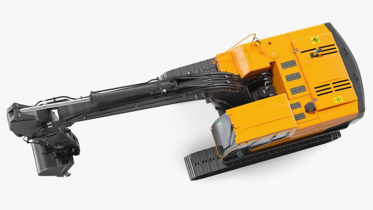 3D Hydraulic Tracked Medium Excavator Rigged