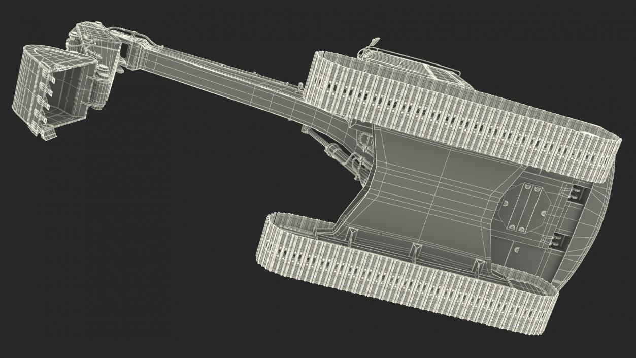 3D Hydraulic Tracked Medium Excavator Rigged