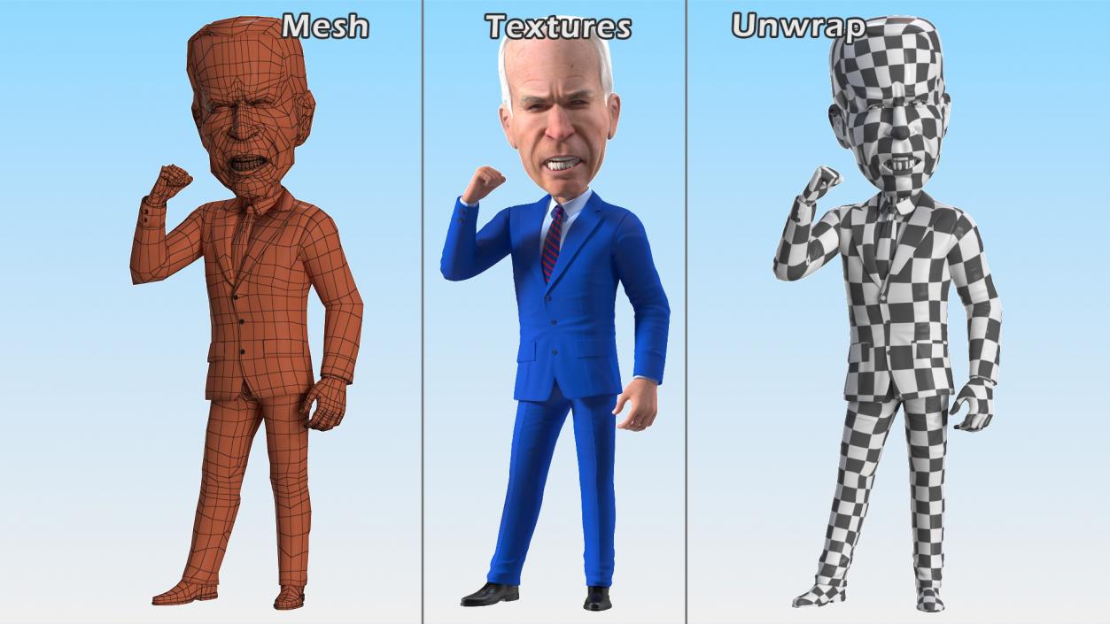 3D model Cartoon Joe Biden Speaker Pose